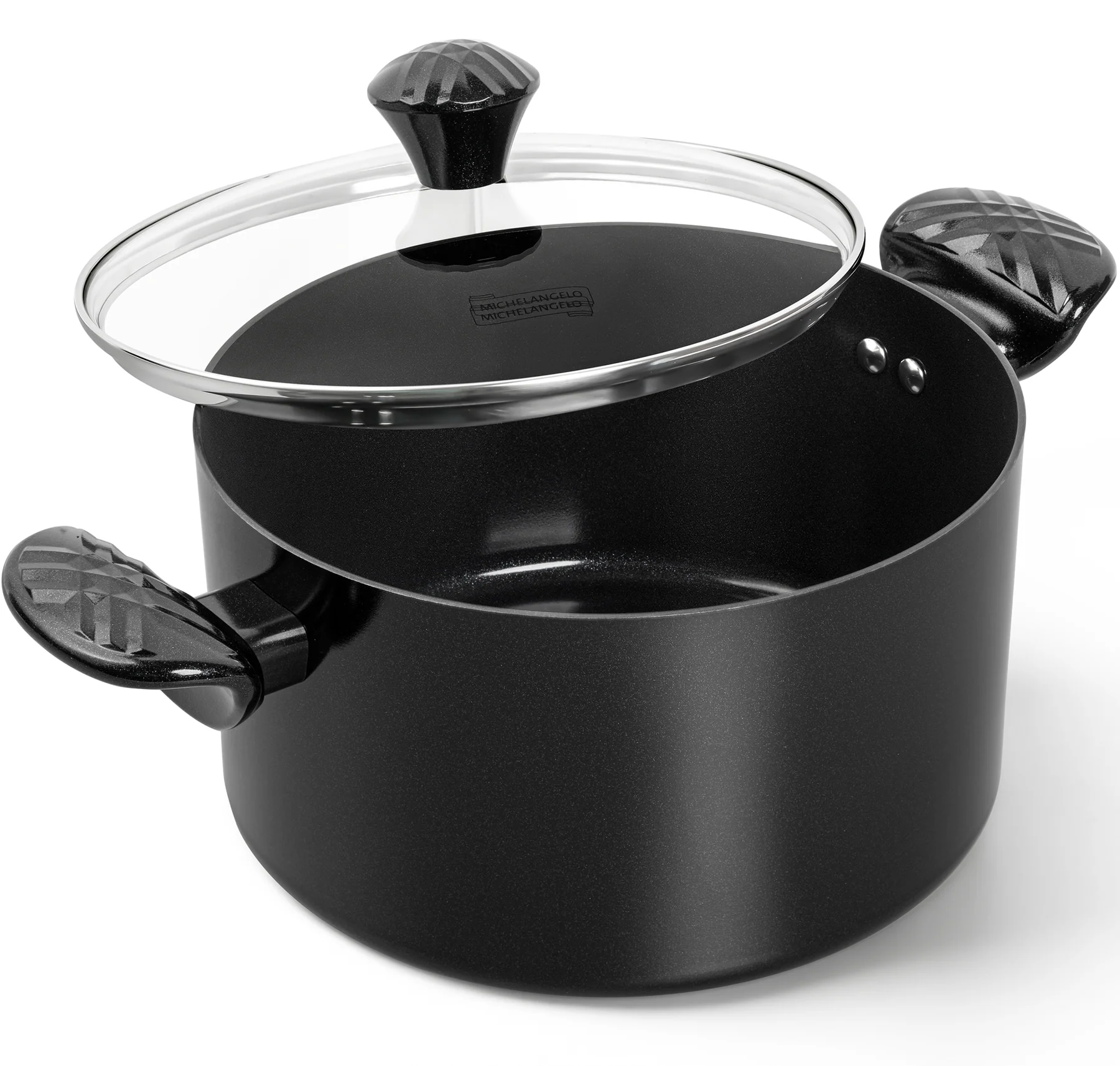 Nồi hầm MICHELANGELO có nắp chống dính 6 QT, màu đen