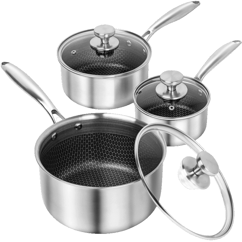 Bộ Nồi Sốt Ceramic Michelangelo 1QT – 2QT – 3QT (Kèm Nắp)