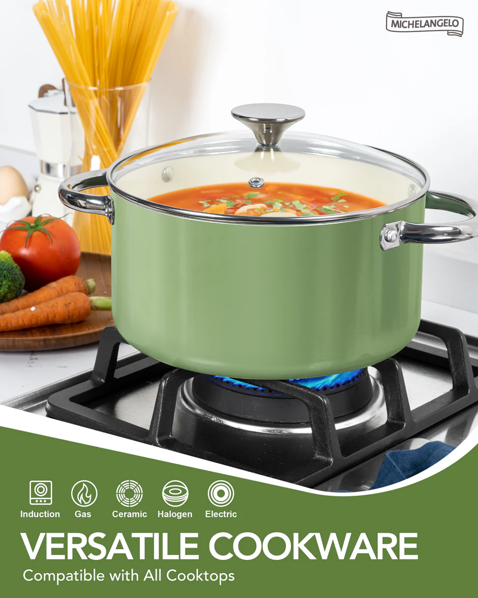 Nồi sốt chống dính phủ Ceramic - Màu xanh - Ảnh 4