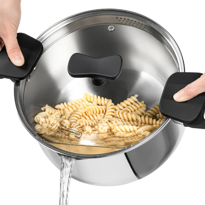 Nồi luộc mì inox Michelangelo - Nắp lọc tiện lợi