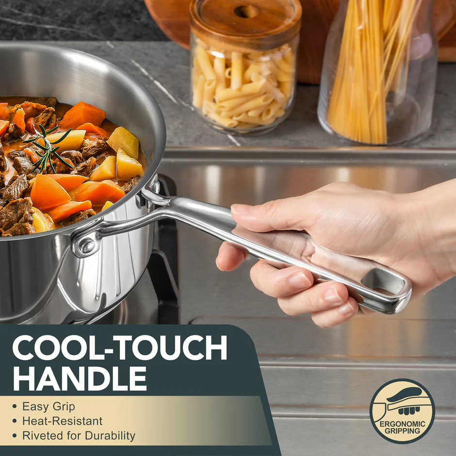 Bộ nồi sốt inox chống dính Michelangelo - Ảnh 4