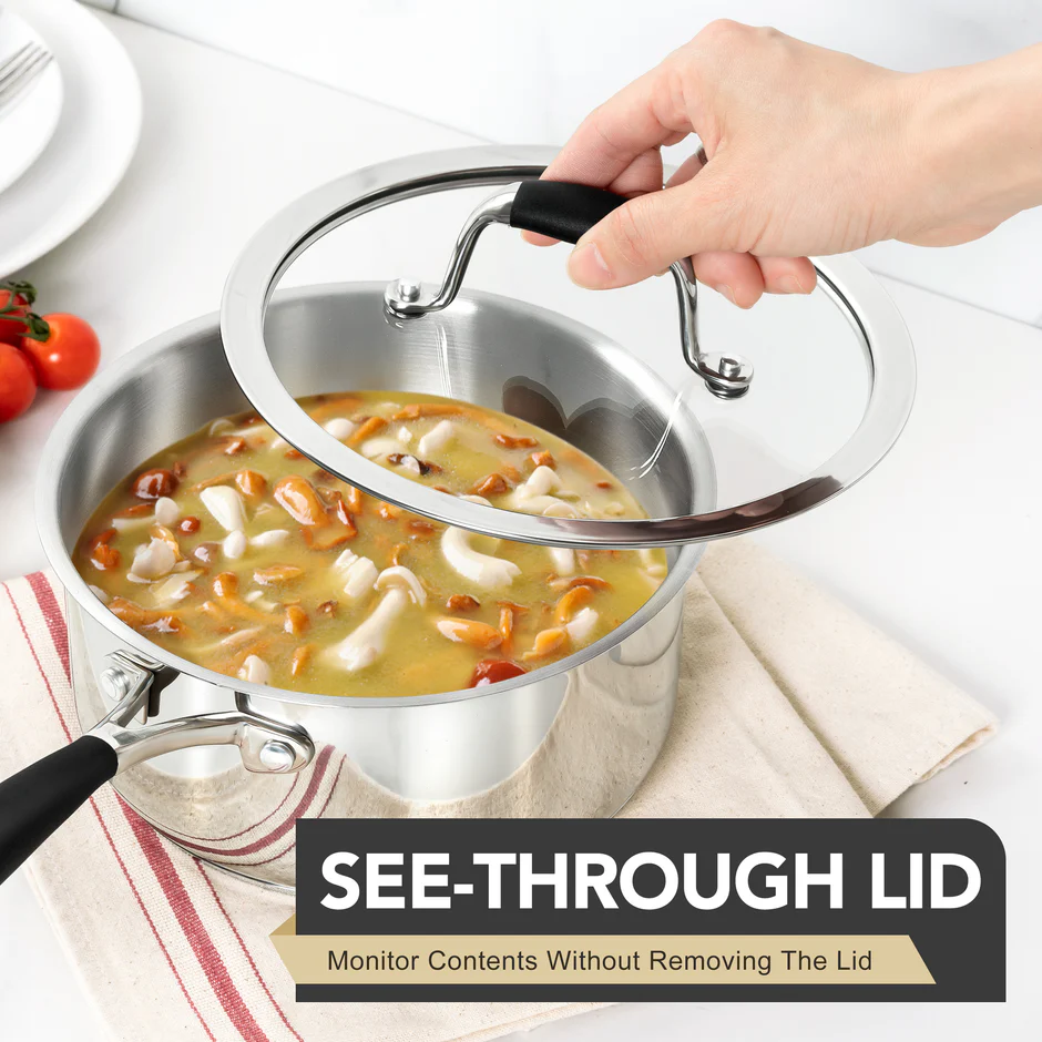 Bộ nồi 6 món đáy 3 lớp Triply Michelangelo - Ảnh 2