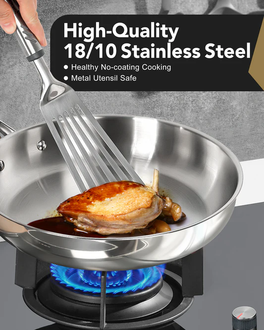 Bộ chảo inox Michelangelo đáy 3 lớp Triply - Ảnh 5