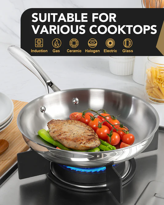 Bộ chảo inox Michelangelo đáy 3 lớp Triply - Ảnh 4