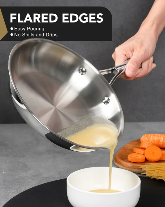 Bộ chảo inox Michelangelo đáy 3 lớp Triply - Ảnh 3