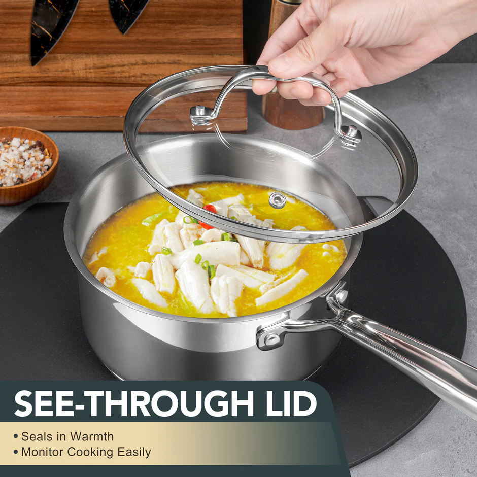 Bộ nồi sốt inox chống dính Michelangelo - Ảnh 3