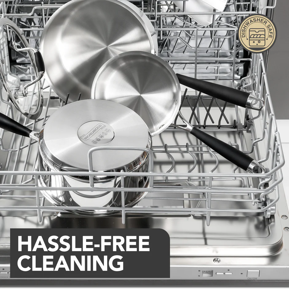 Bộ nồi 6 món đáy 3 lớp Triply Michelangelo - Ảnh 5