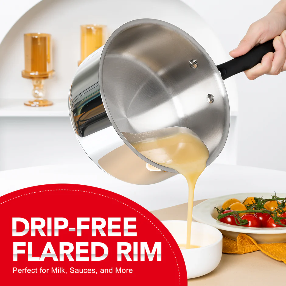 Bộ chảo inox Michelangelo - Đáy 3 lớp Triply - Ảnh 5