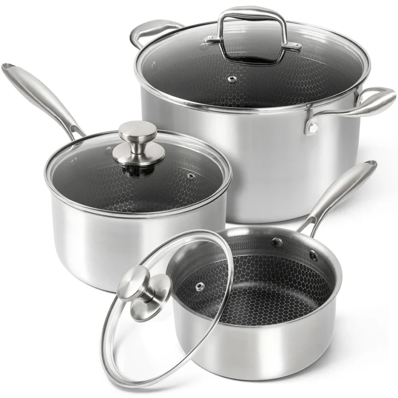 Bộ nồi inox MichelangeloTri-ply 6