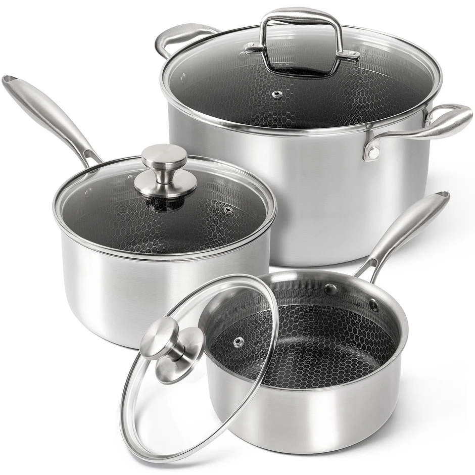 Bộ nồi inox MichelangeloTri-ply 6