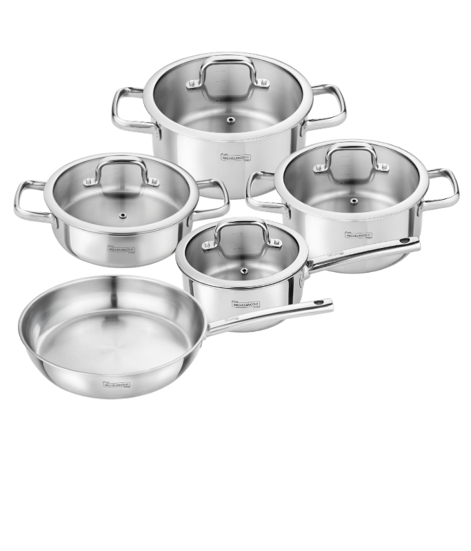 Michelangelo Cook 4 U s.s cookware 5pcs set