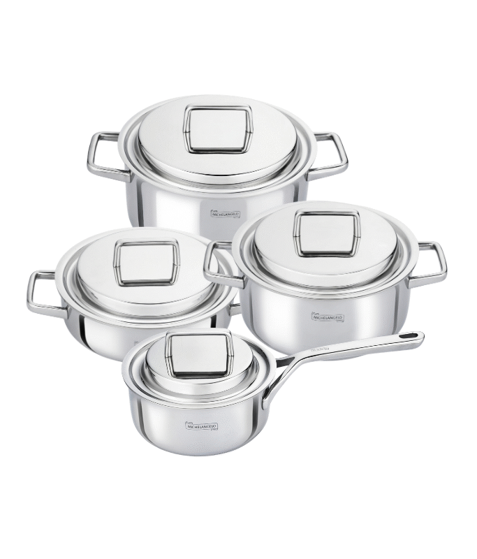 Michelangelo Home Chef s.s cookware 4pcs set